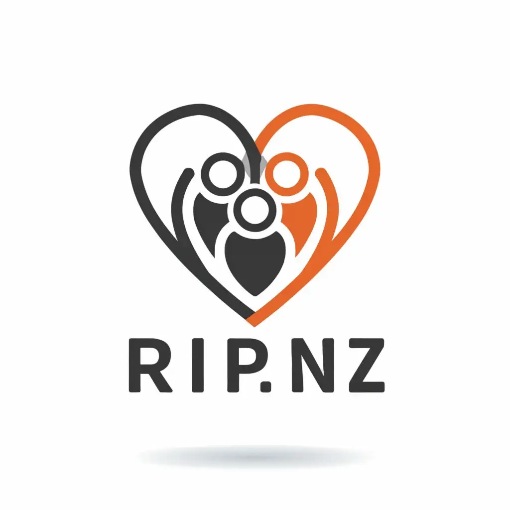 a logo design,with the text "RIP.nz", main symbol:family,Moderate,be used in Internet industry,clear background