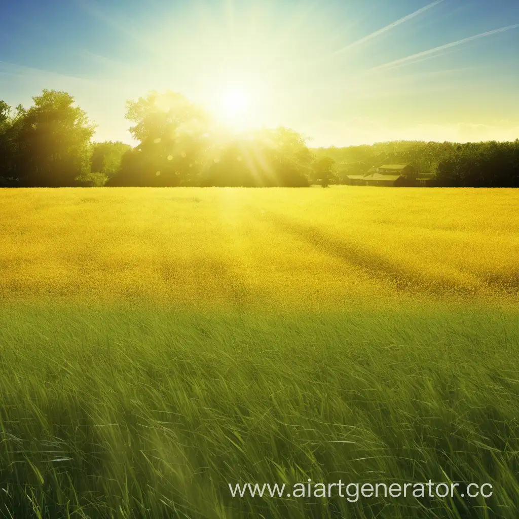 Vibrant-Sunlit-Meadow-Peaceful-Countryside-Landscape