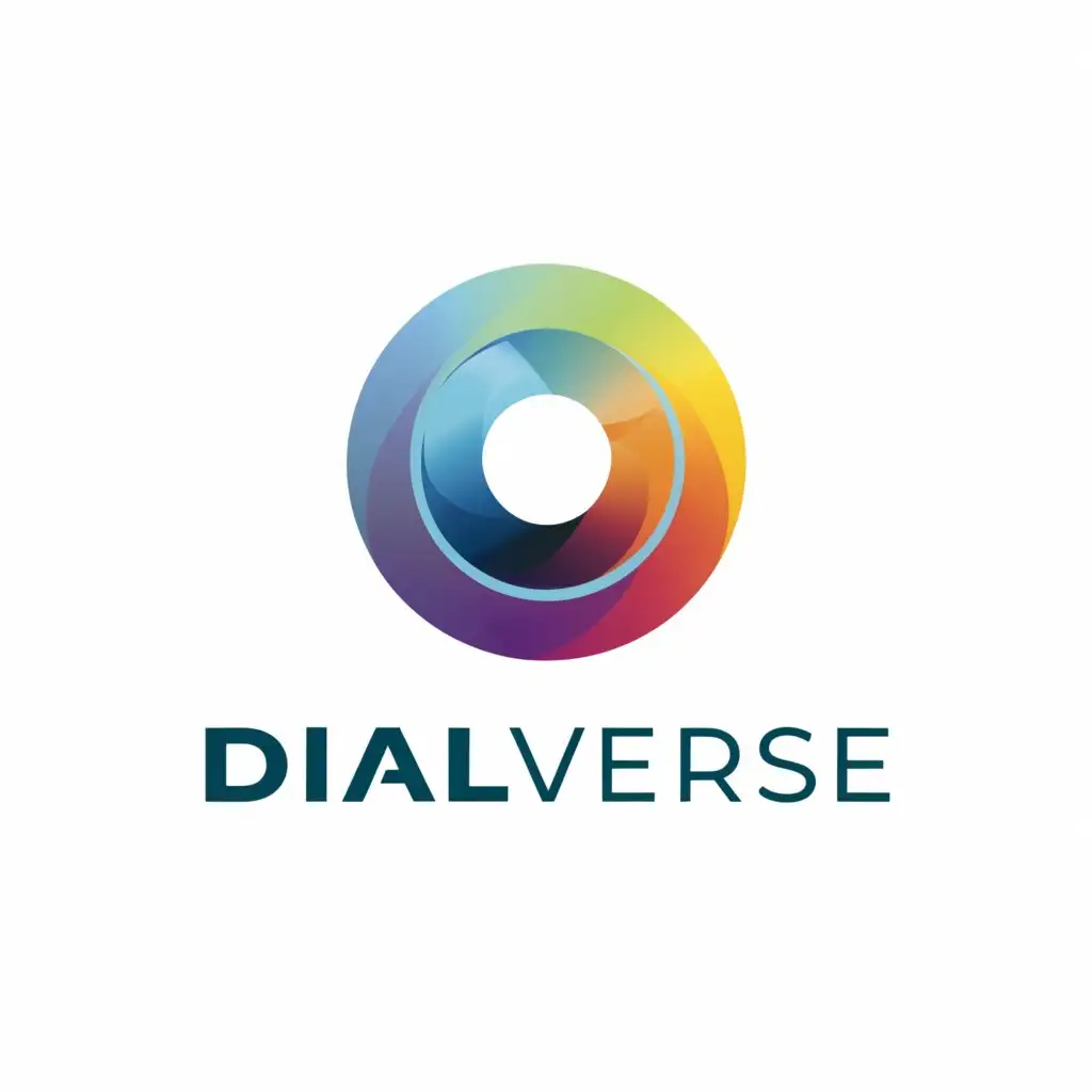 a logo design,with the text "DialVerse", main symbol:a dial verse logo or anything related to contacts and dials and I want it to be modern and creative,complex,clear background