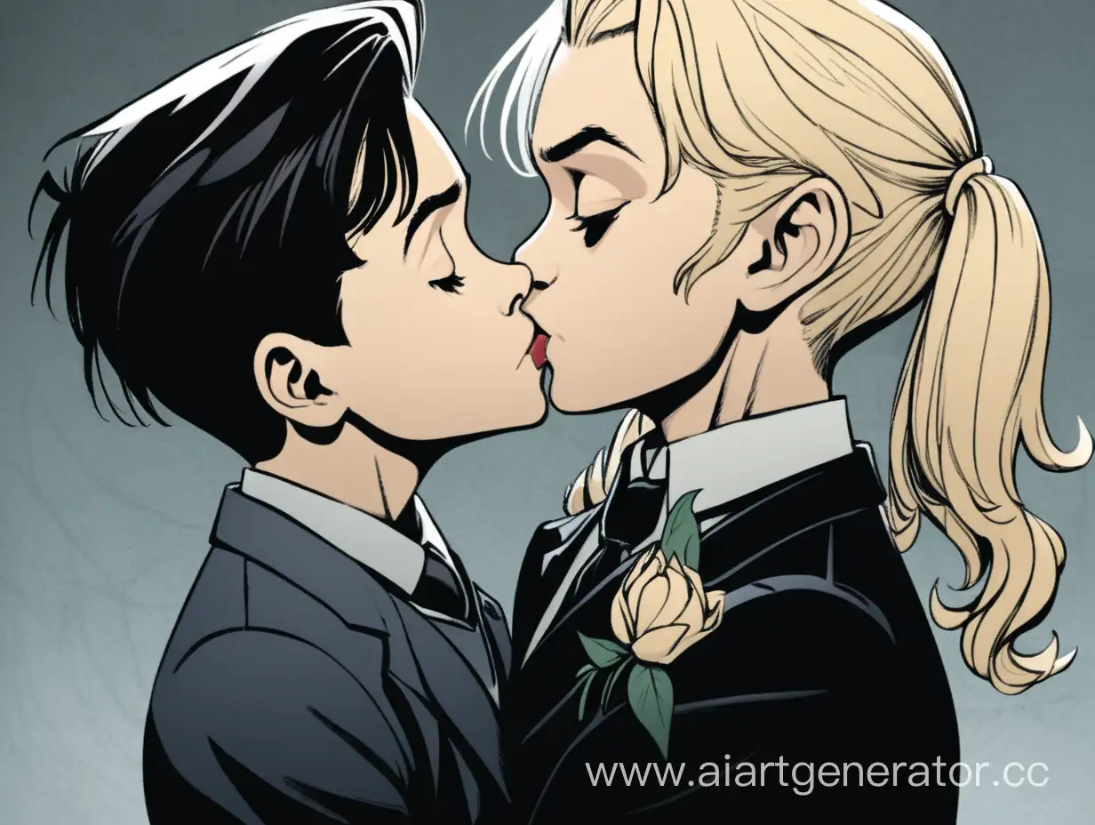Blonde-Girl-Kissing-Young-Oswald-Cobblepot