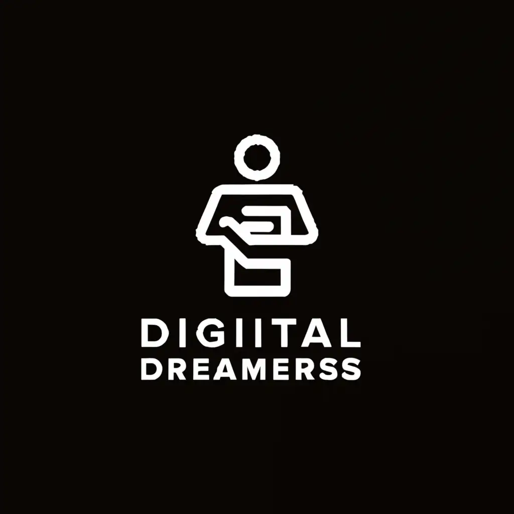 LOGO-Design-For-Digital-Dreamers-Modern-Salesman-Symbol-for-Retail-Industry