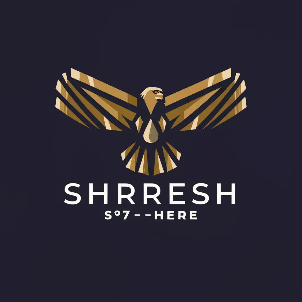 a logo design,with the text "Shreesh_here", main symbol:Eagle,Moderate,be used in Entertainment industry,clear background