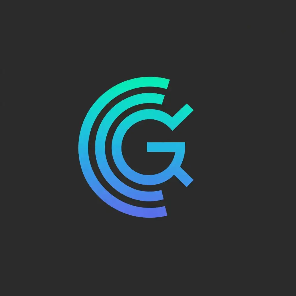 logo, simple circular logo, tech, coding, dynamism, with the text "G", typography, be used in Technology industry