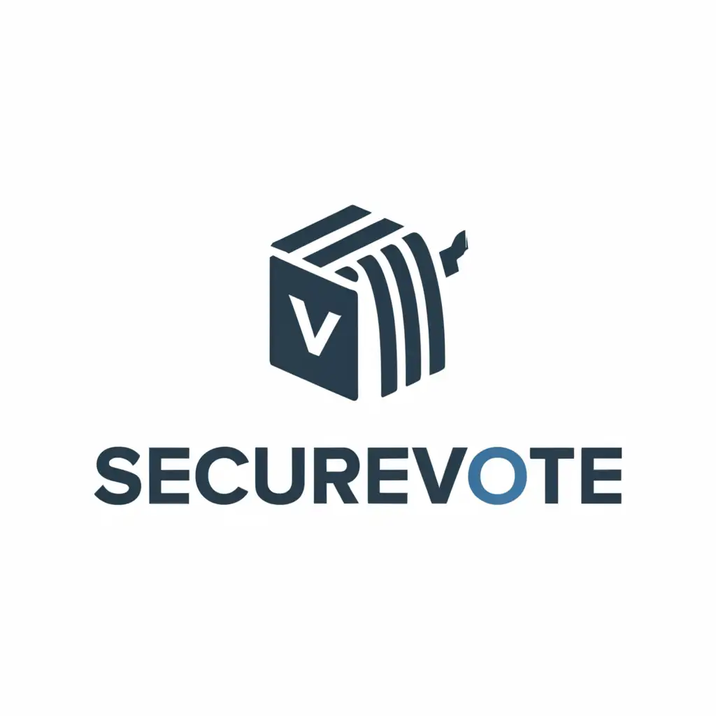 a logo design,with the text "SecureVote", main symbol:Vote,Moderate,clear background
