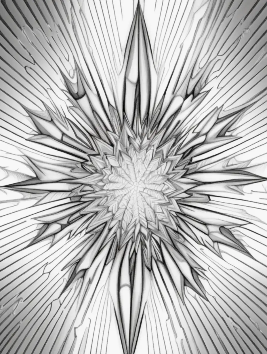 Quantum Ice Crystals Coloring Pages with Abundant White Space