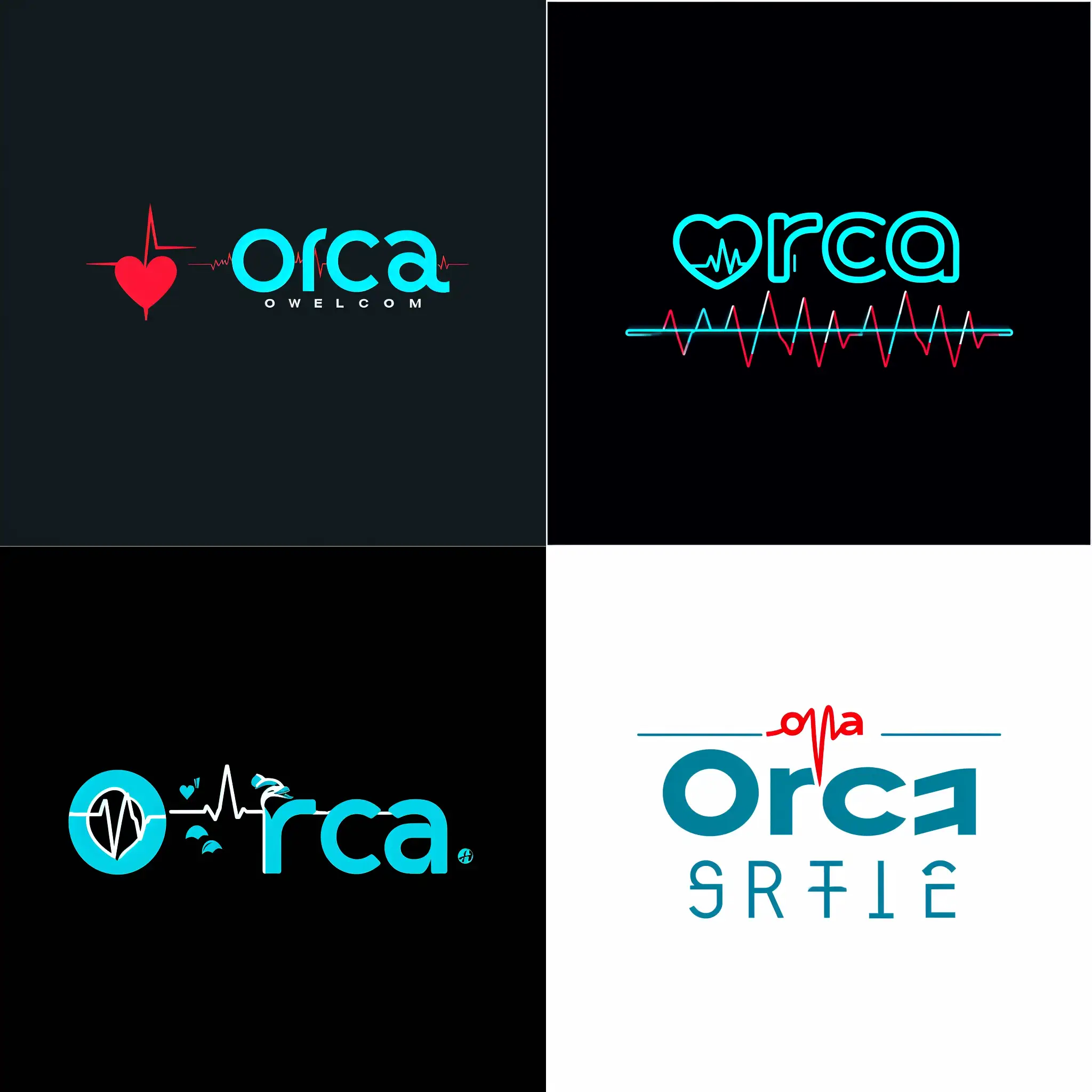 Professional-Medical-Equipment-Logo-Design-Orca-with-Heartbeat-and-Plus-Sign