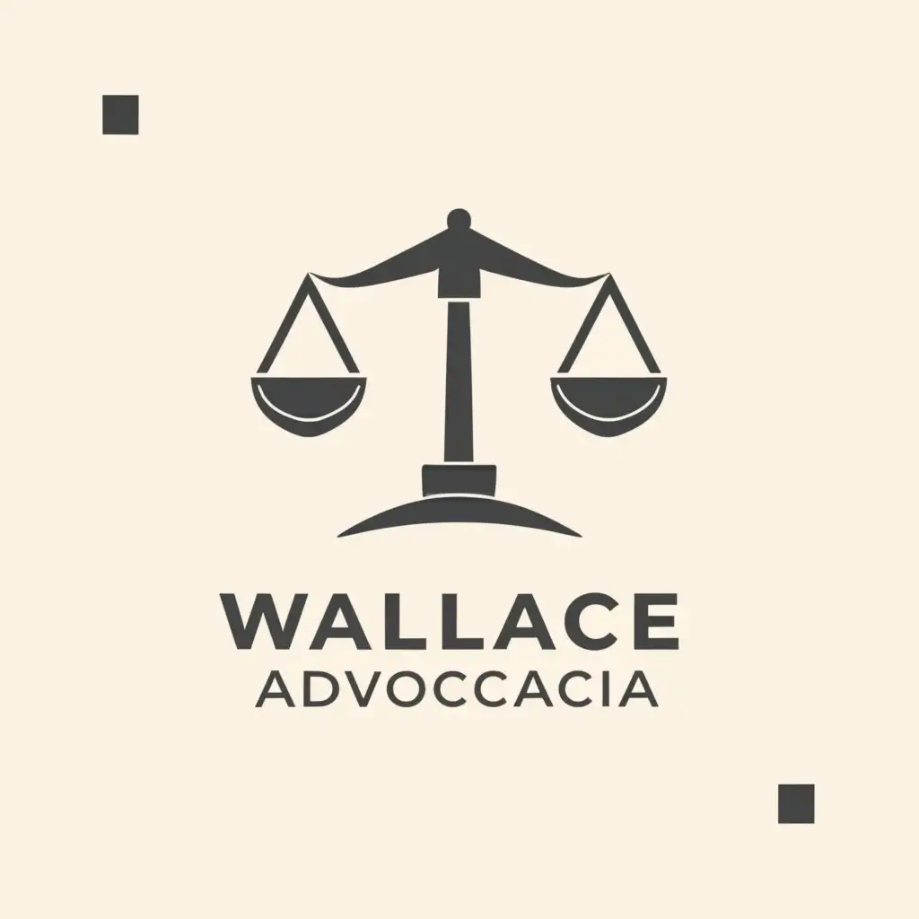 LOGO-Design-for-Wallace-Advocacia-Legal-Industry-Emblem-with-Gavel-and-Scales-in-Monochrome