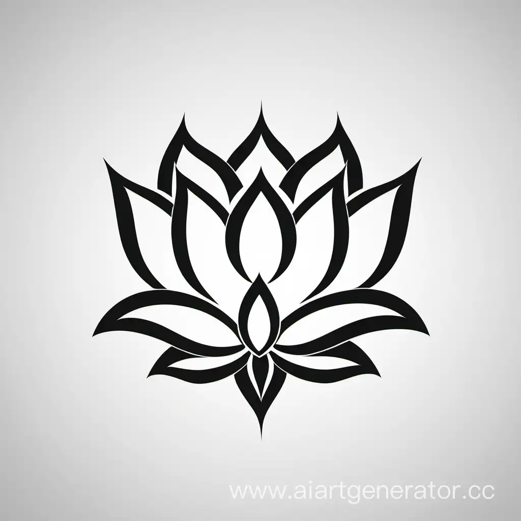 Minimalist-Black-and-White-Lotus-Logo-Design