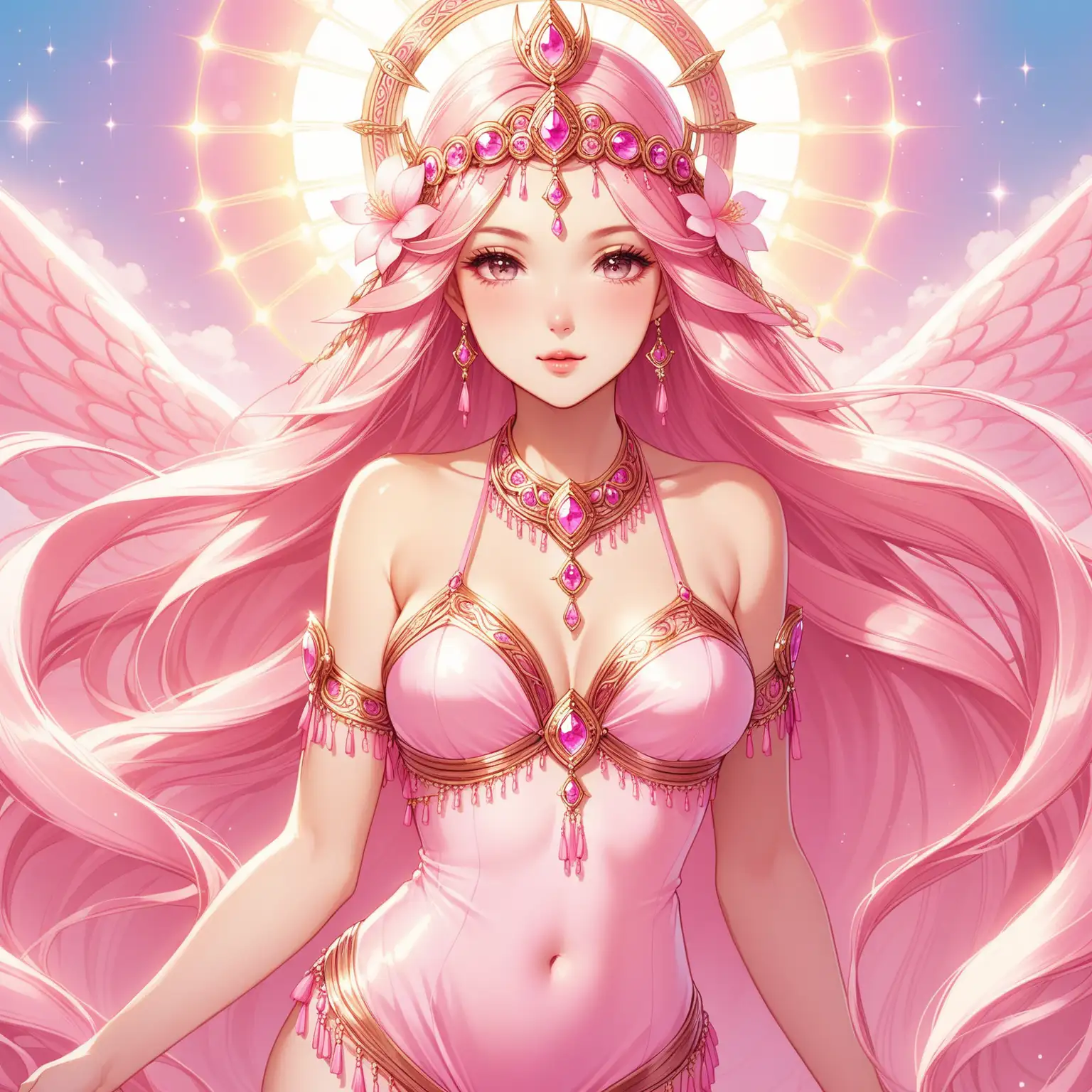 Feminine goddess in pink