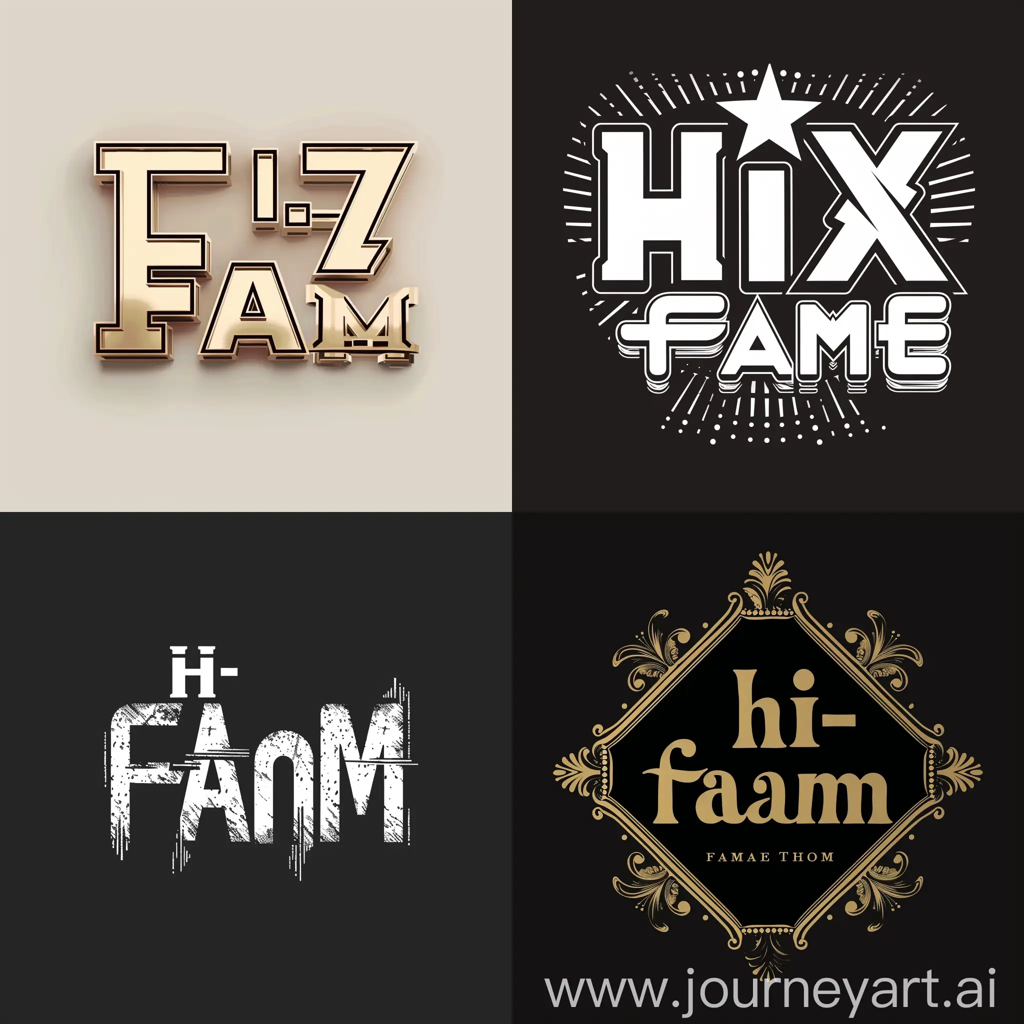logo type for word : hi-fame