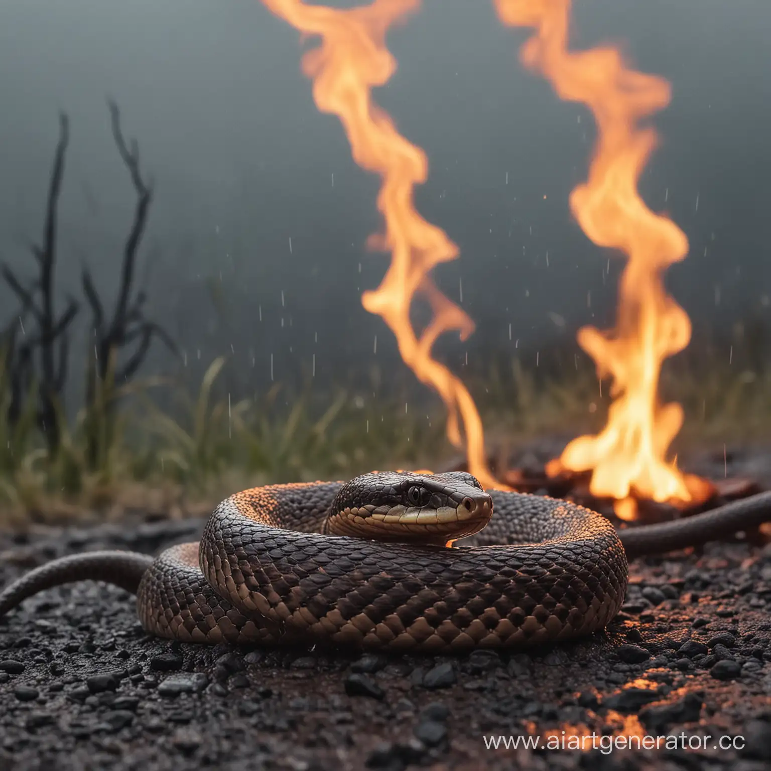 Fiery-Serpent-Amidst-Rainfall