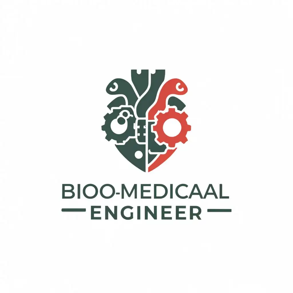 a logo design,with the text "biomedical engineer", main symbol:mechanical heart,Moderate,clear background