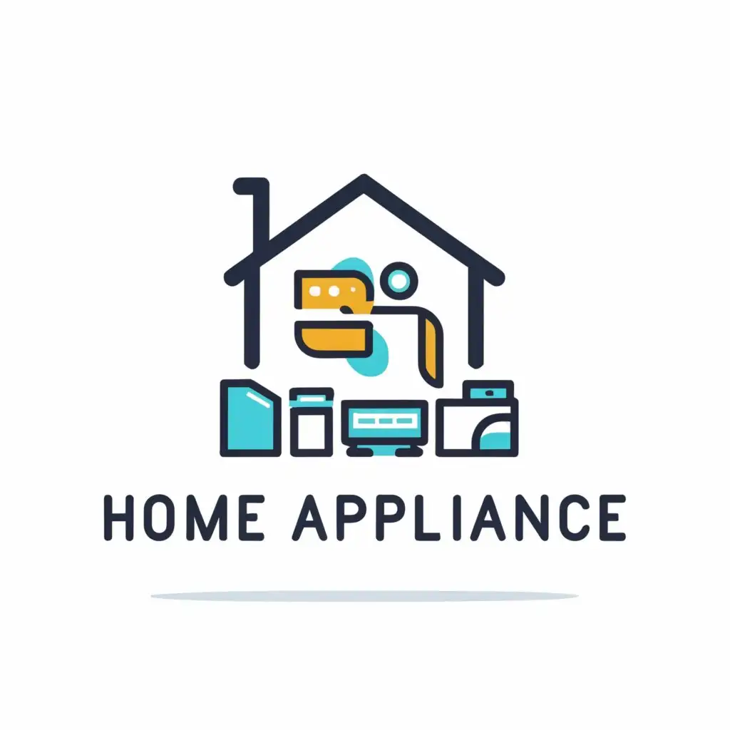 LOGO-Design-For-Home-Appliances-Modern-Emblem-Featuring-Household-Gadgets-on-Clear-Background