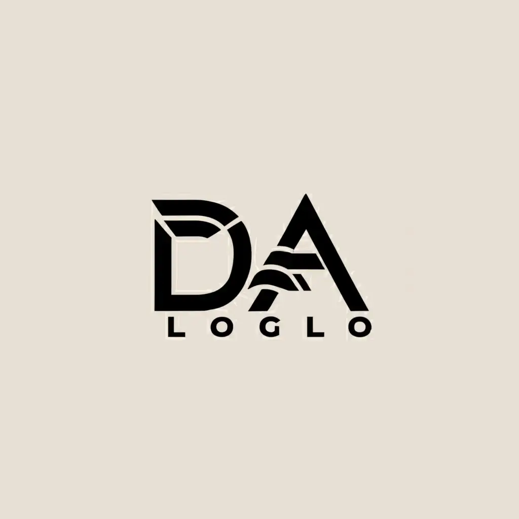 a logo design,with the text "DA LOGO", main symbol:FONT LOGO COMBAIN D & A,Moderate,clear background