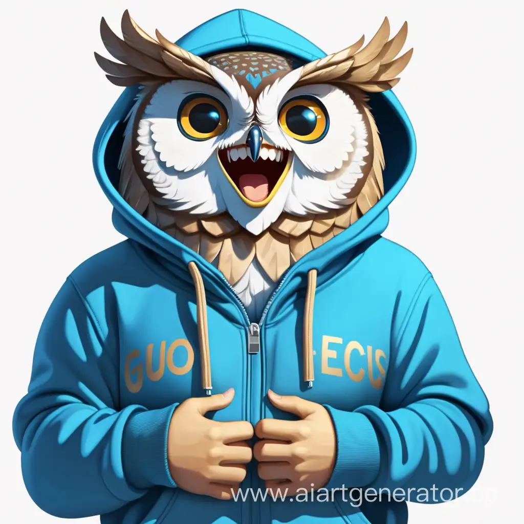 Joyful-Blue-Hooded-Owl-Laughing