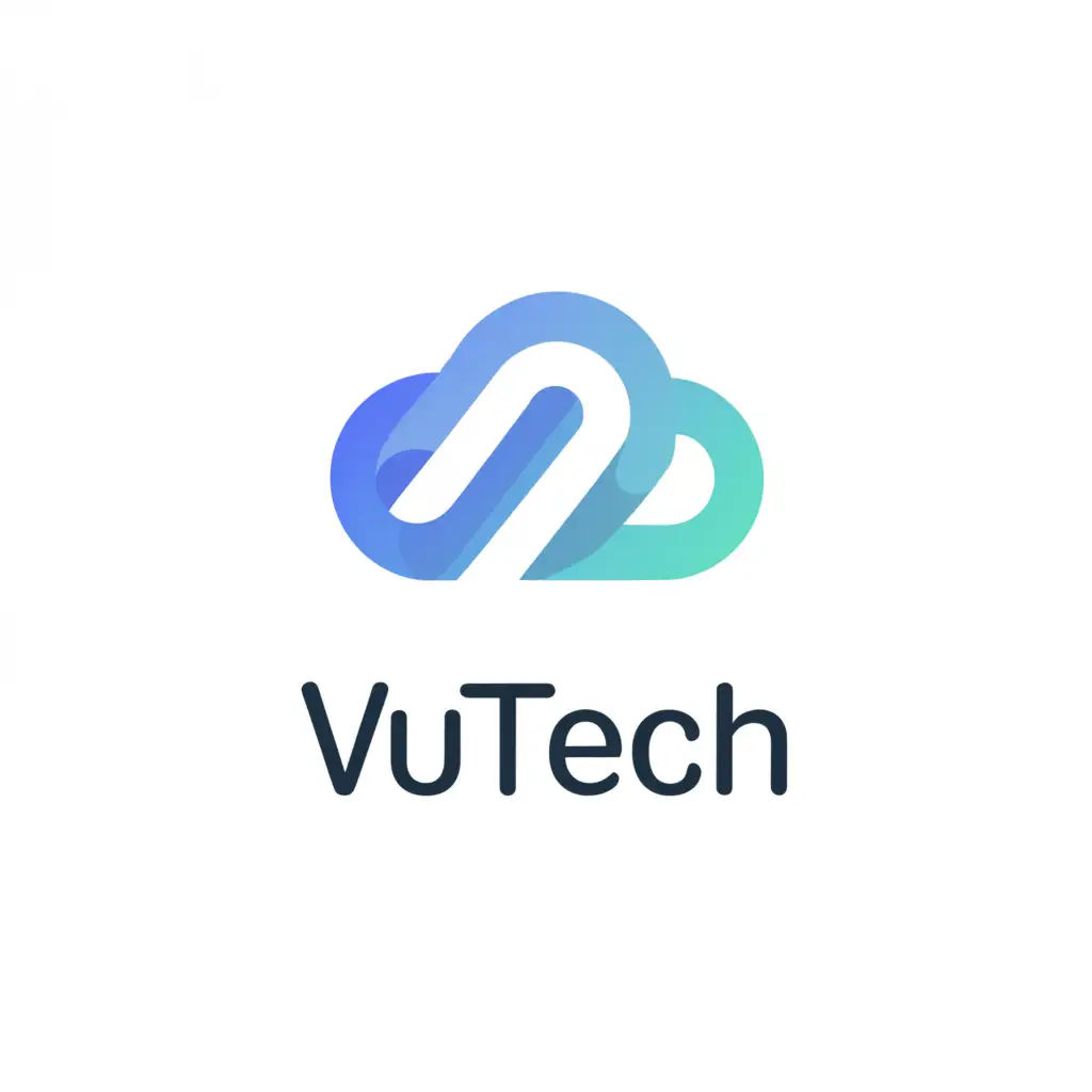 a logo design,with the text "vutech", main symbol:cloud,Minimalistic,be used in Technology industry,clear background