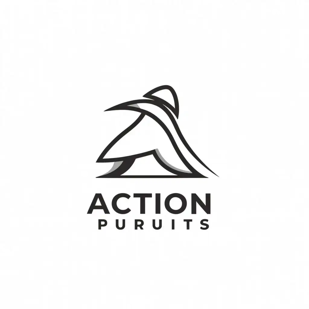 a logo design,with the text "action pursuits", main symbol:nun,Moderate,clear background