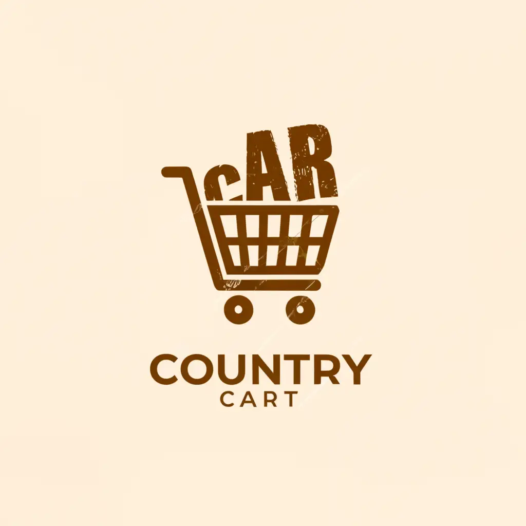 a logo design,with the text "Country cart", main symbol:Shopping cart,Moderate,be used in Retail industry,clear background