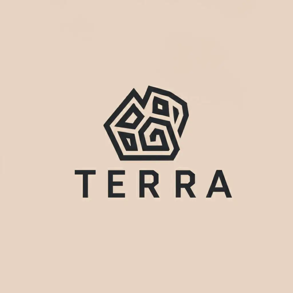 a logo design,with the text "Terra 
", main symbol:rock,Moderate,clear background