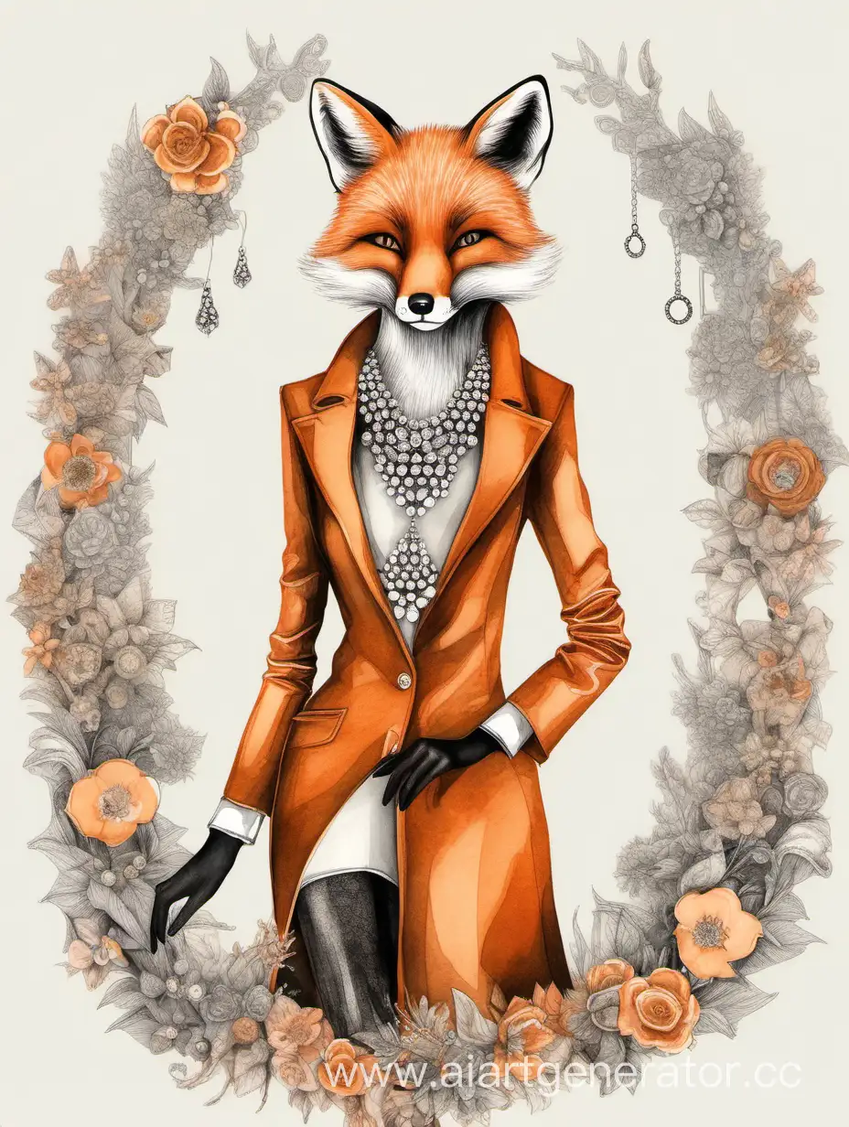 Fox-Crafting-a-Stylish-Necklace-Fashion-Illustration