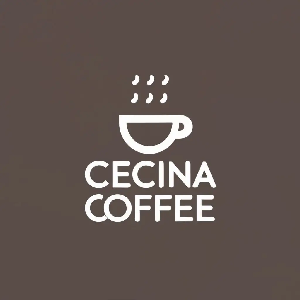 logo, cecinacoffee, with the text "cecinacoffee", typography