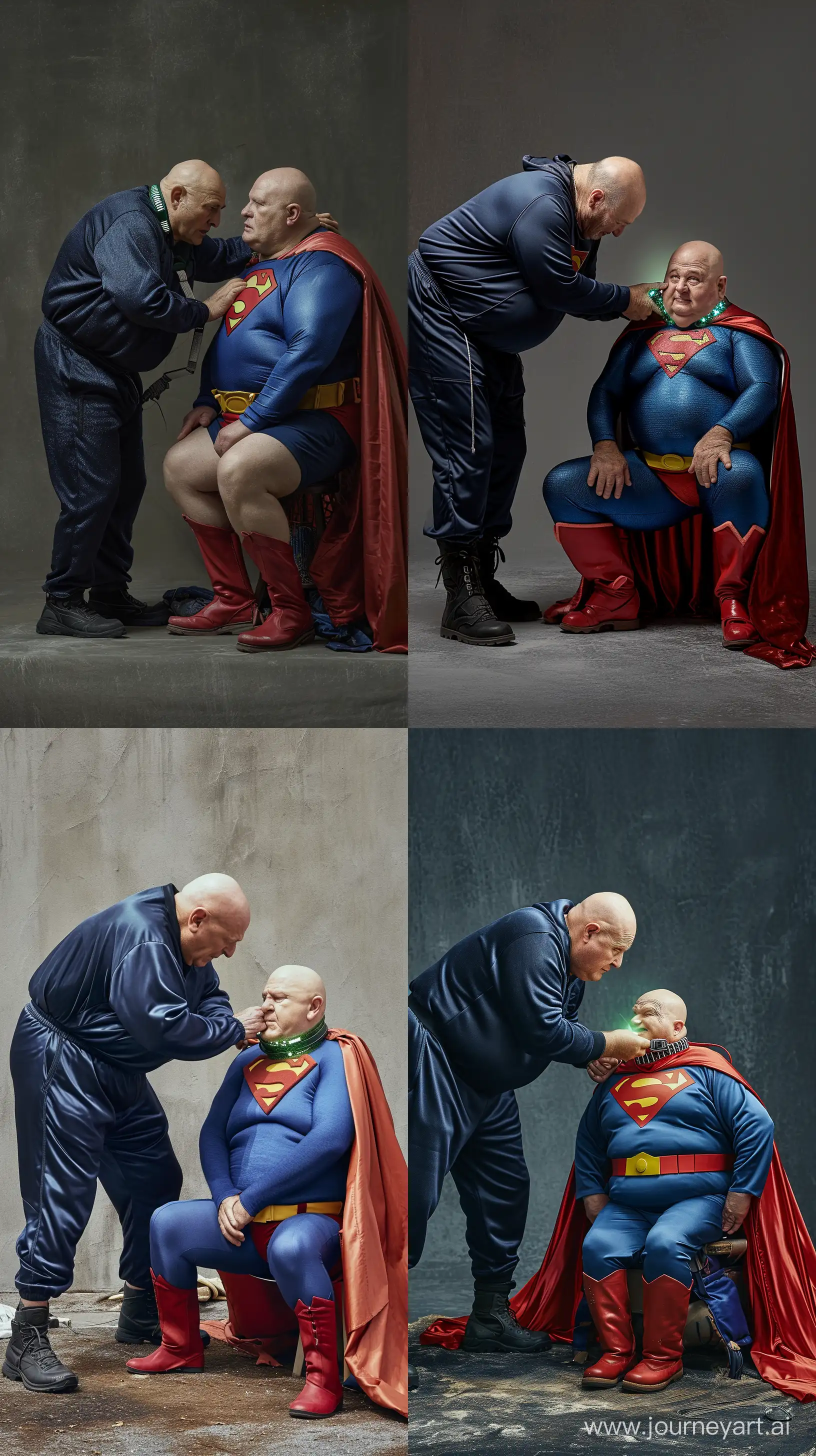 Elderly-Superhero-Collar-Fitting-Dynamic-Transformation-Moment