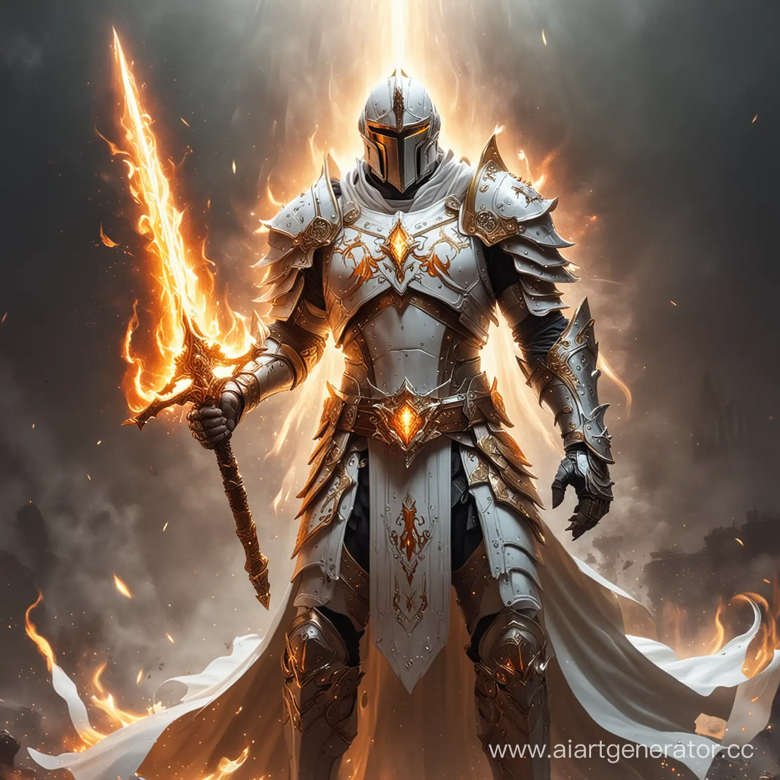 Paladin-of-Light-Warrior-in-Radiant-Armor-with-a-Flaming-Sword