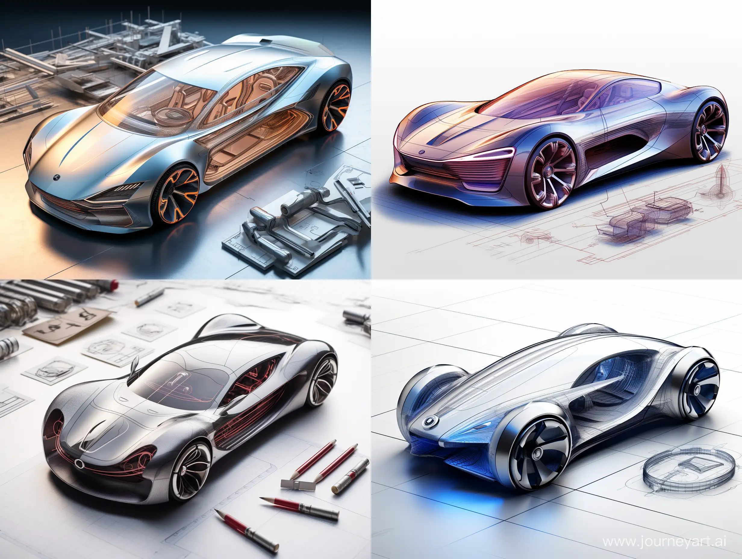 Jdm, Lamborghini,Design a unique sleek, futuristic car blueprint featuring advanced aerodynamics, cutting-edge sustainable energy sources, and innovative interior technologies. 