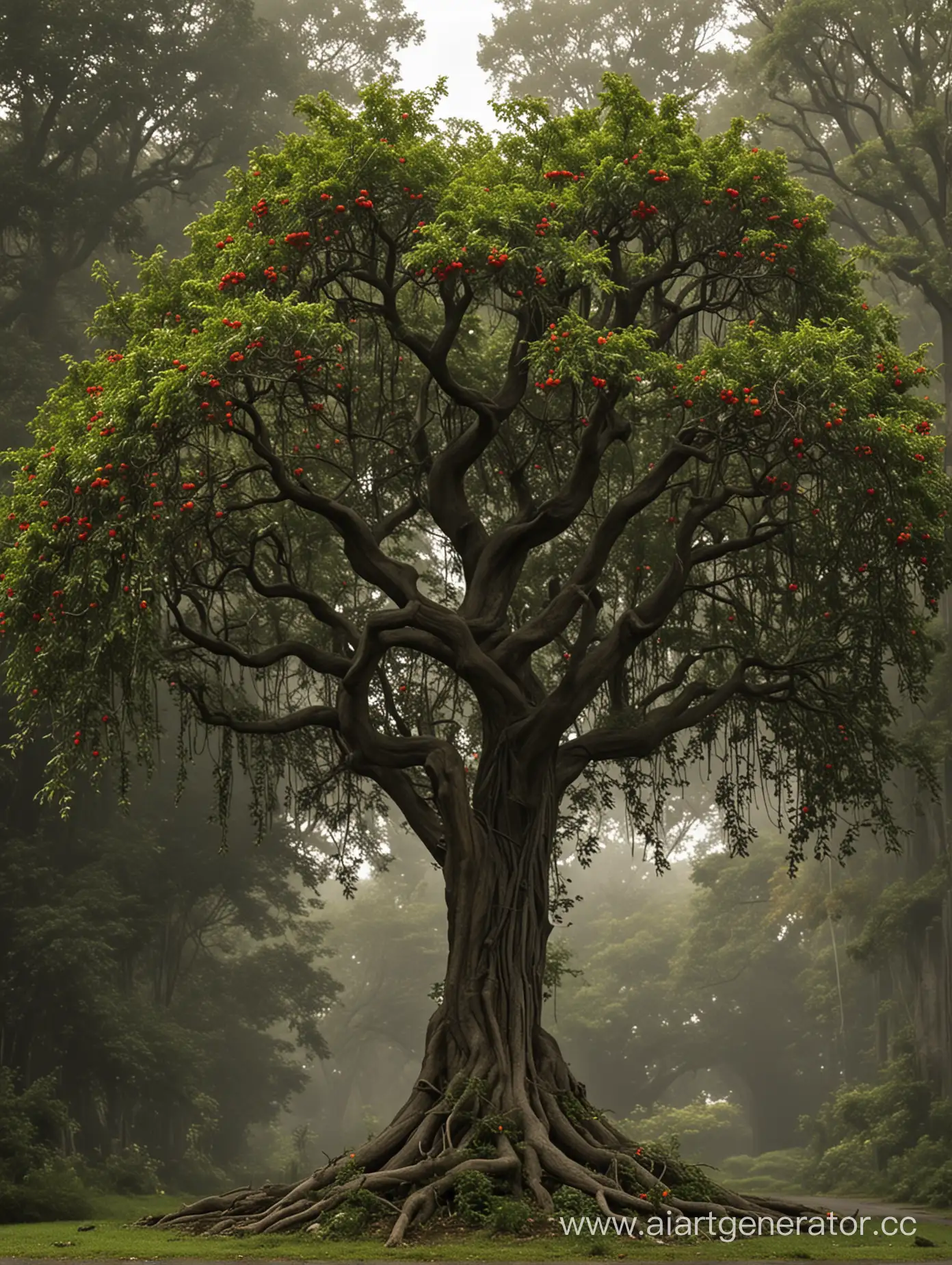 рябиновое дерево из малефисенты