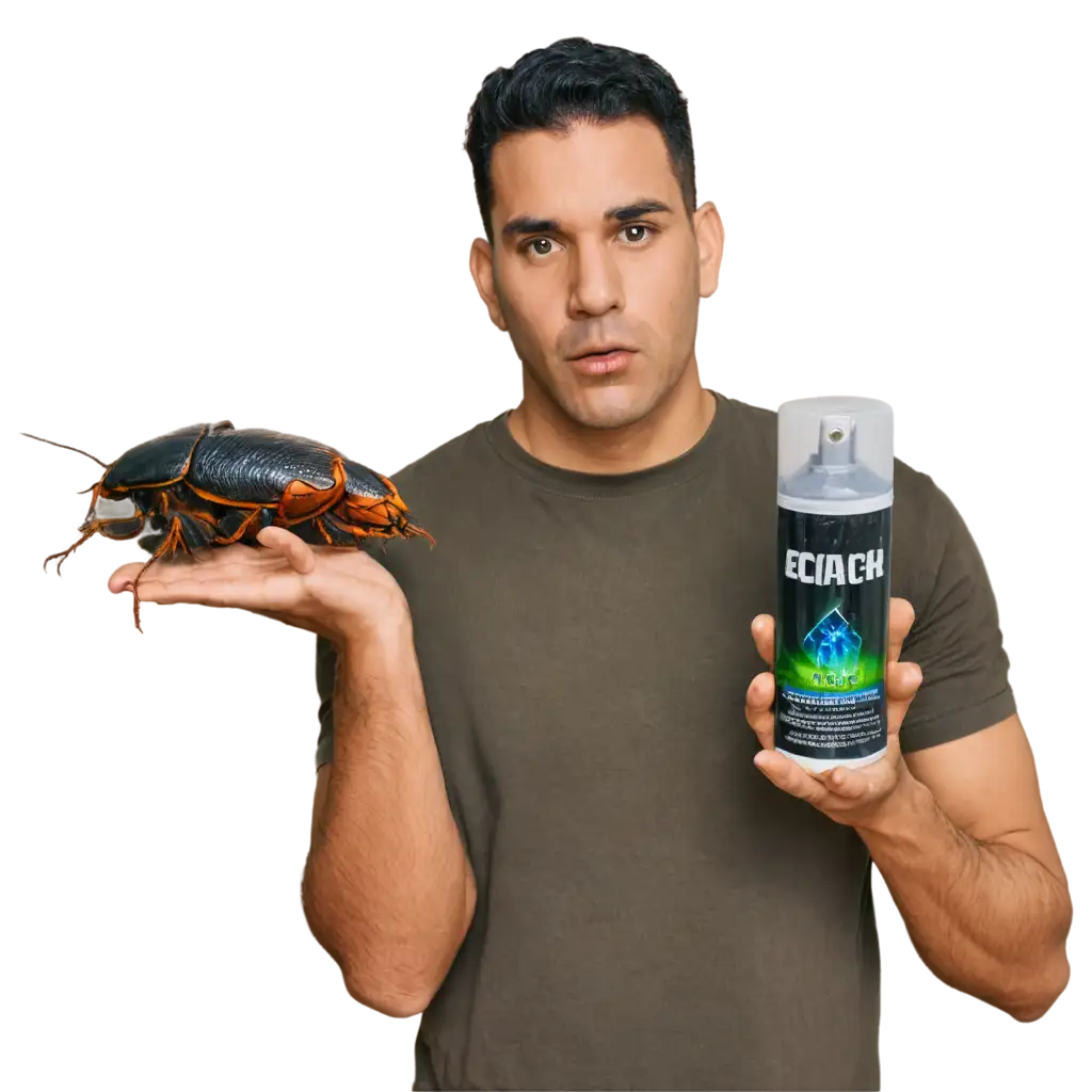 Man-with-Aerosol-and-Giant-Cockroach-PNG-Image-for-Vivid-Illustration