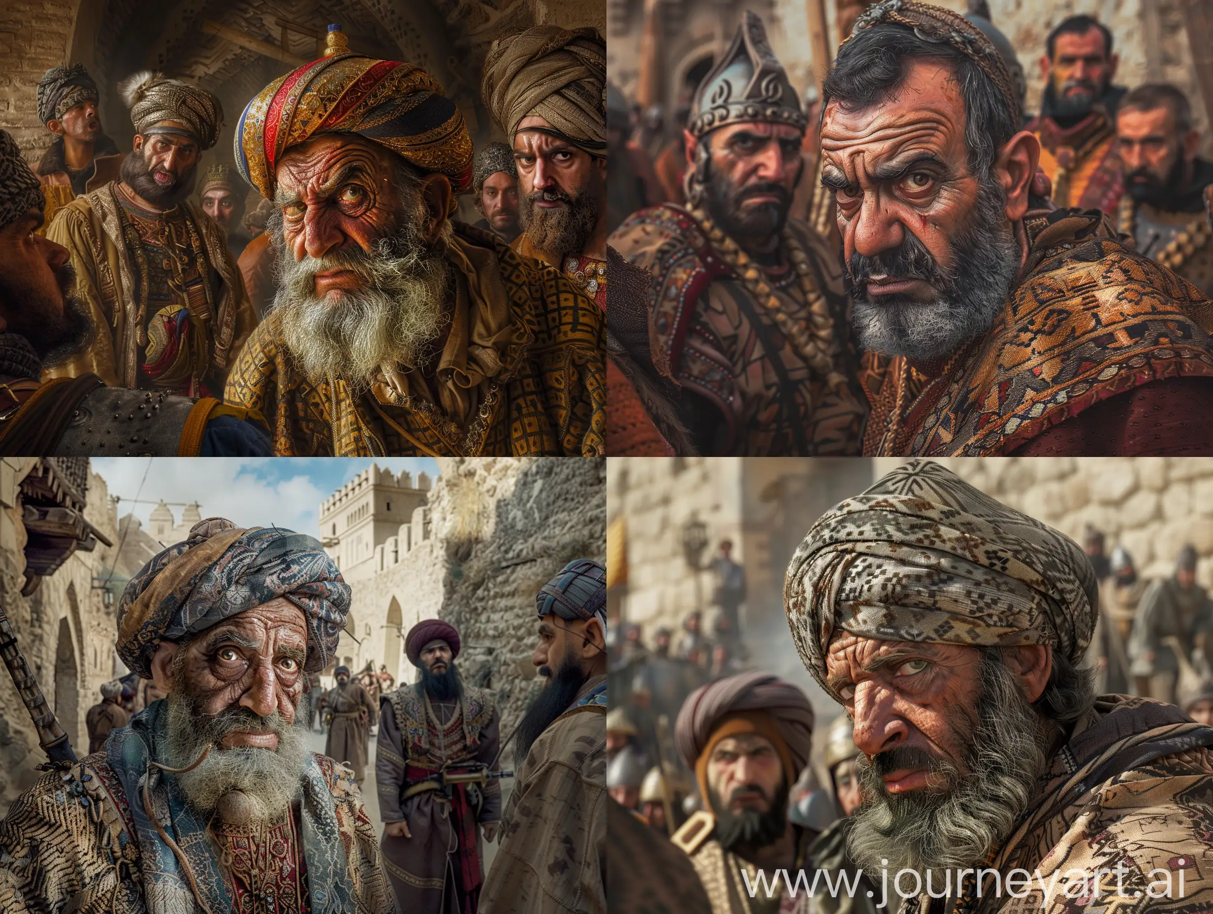 Persian-Village-Headman-and-Soldiers-in-Borm-Citadel