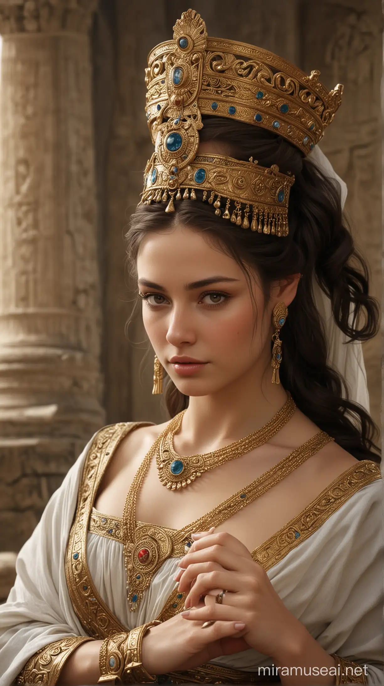 beautiful ladies in ancient world… hyperrealistic 