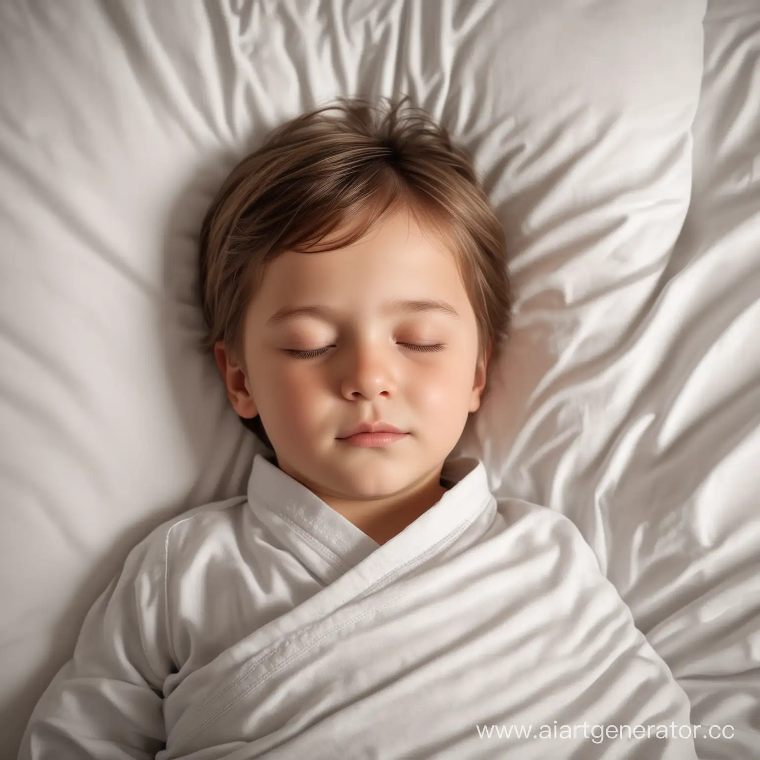 Peaceful-Child-Sleeping-Realistically-on-Bed