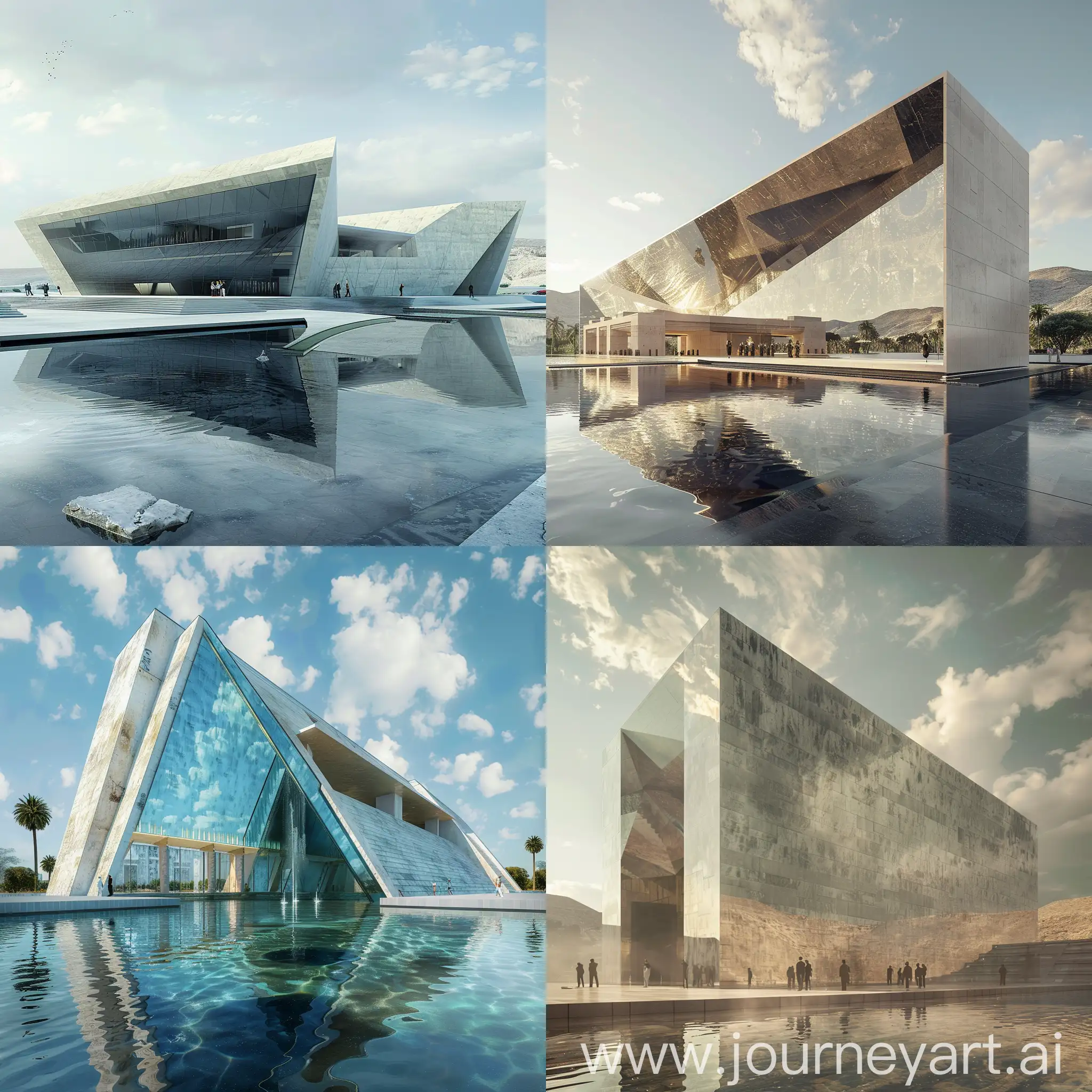 Monumental-TeotihuacanInspired-Hybrid-Building-with-Grand-Water-Mirror