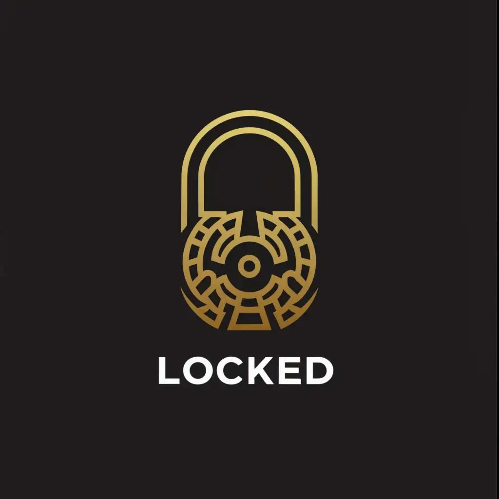 a logo design,with the text "Locked", main symbol:lock 
,complex,clear background