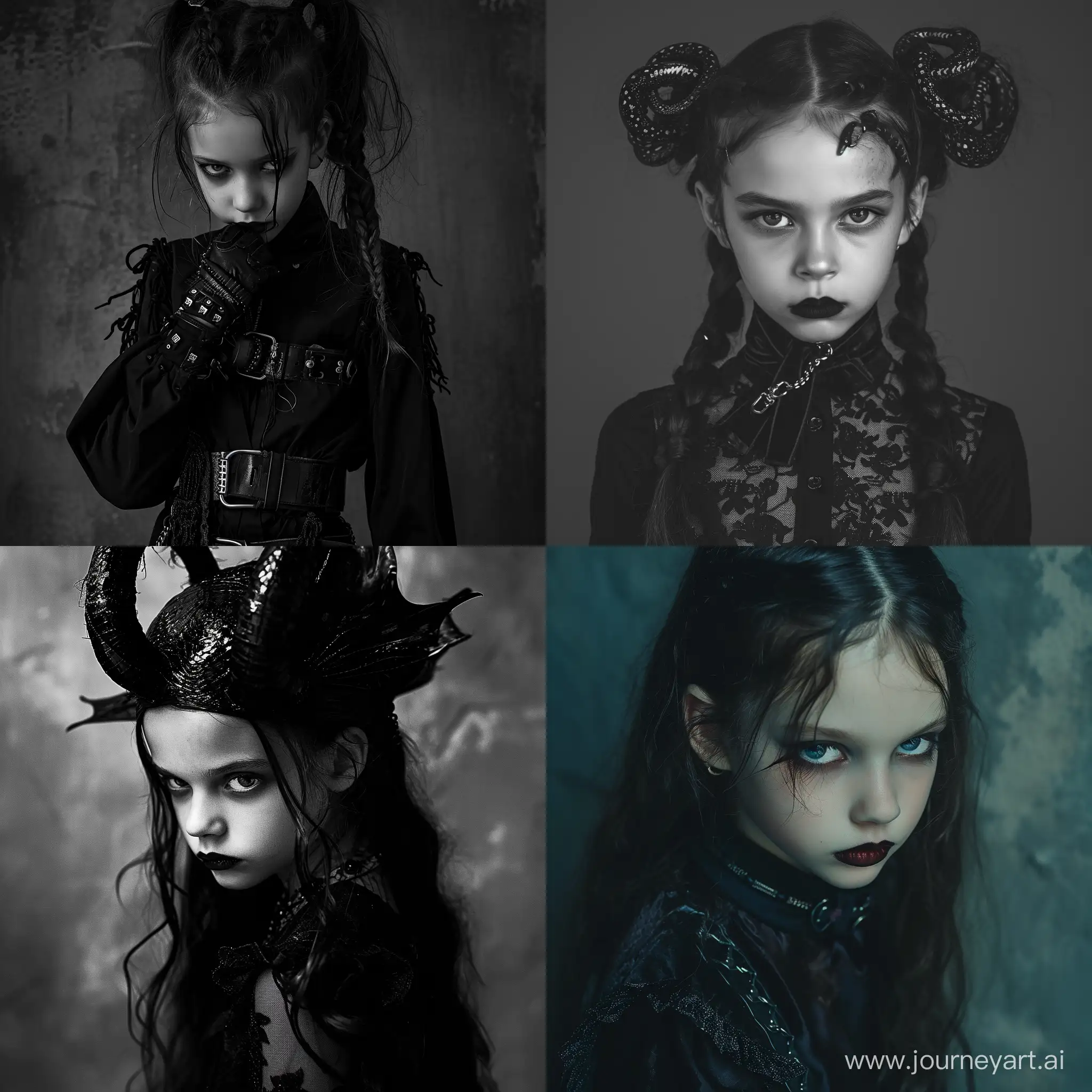 Dark-Glamour-Photoshoot-Edgy-12YearOld-Girl-with-Dystopian-Vibes
