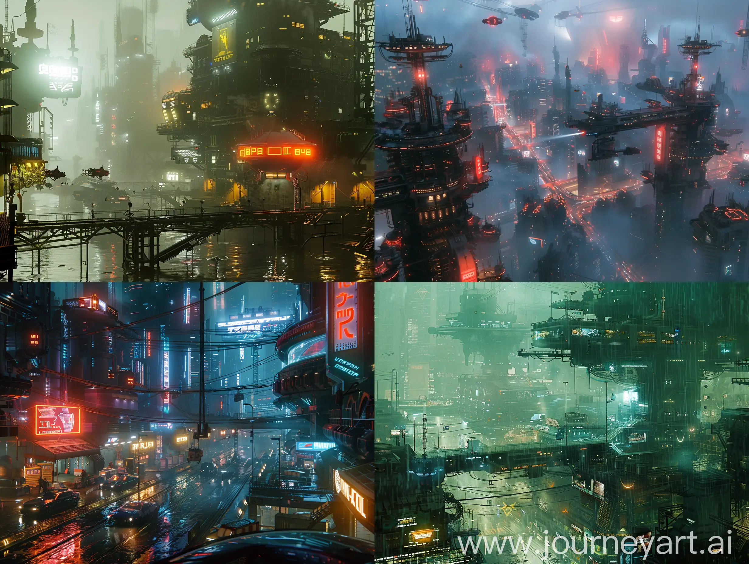 A dystopian futuristic CITY, soft lighting, enviorment