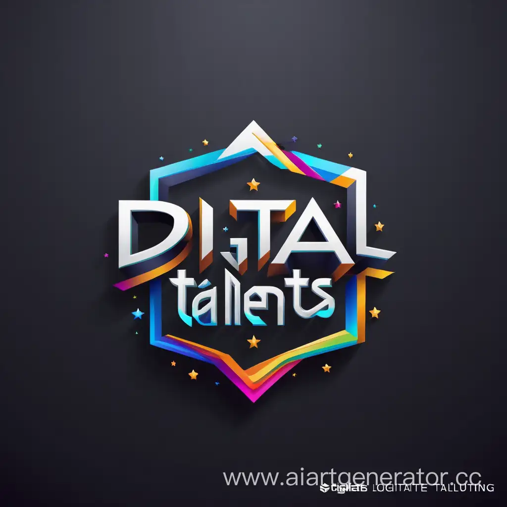Сделай похожий логотип только напиши слово digital talents правильно