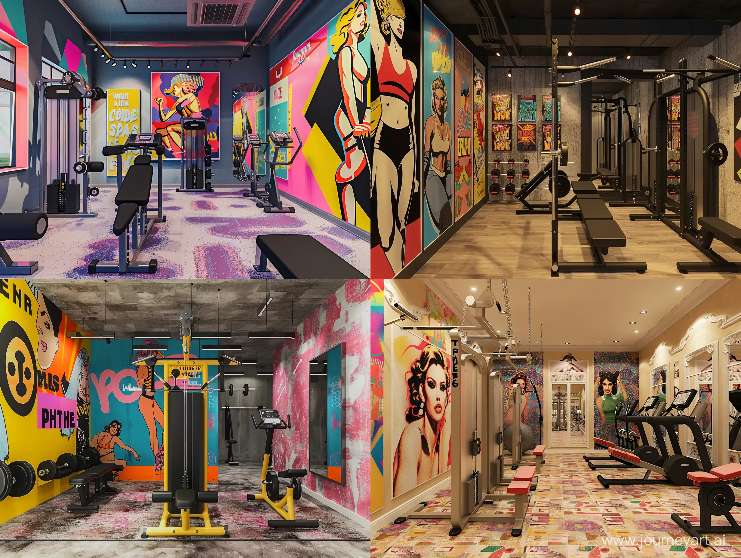 Vibrant-Womens-Gym-Design-with-Pop-Art-Graphics