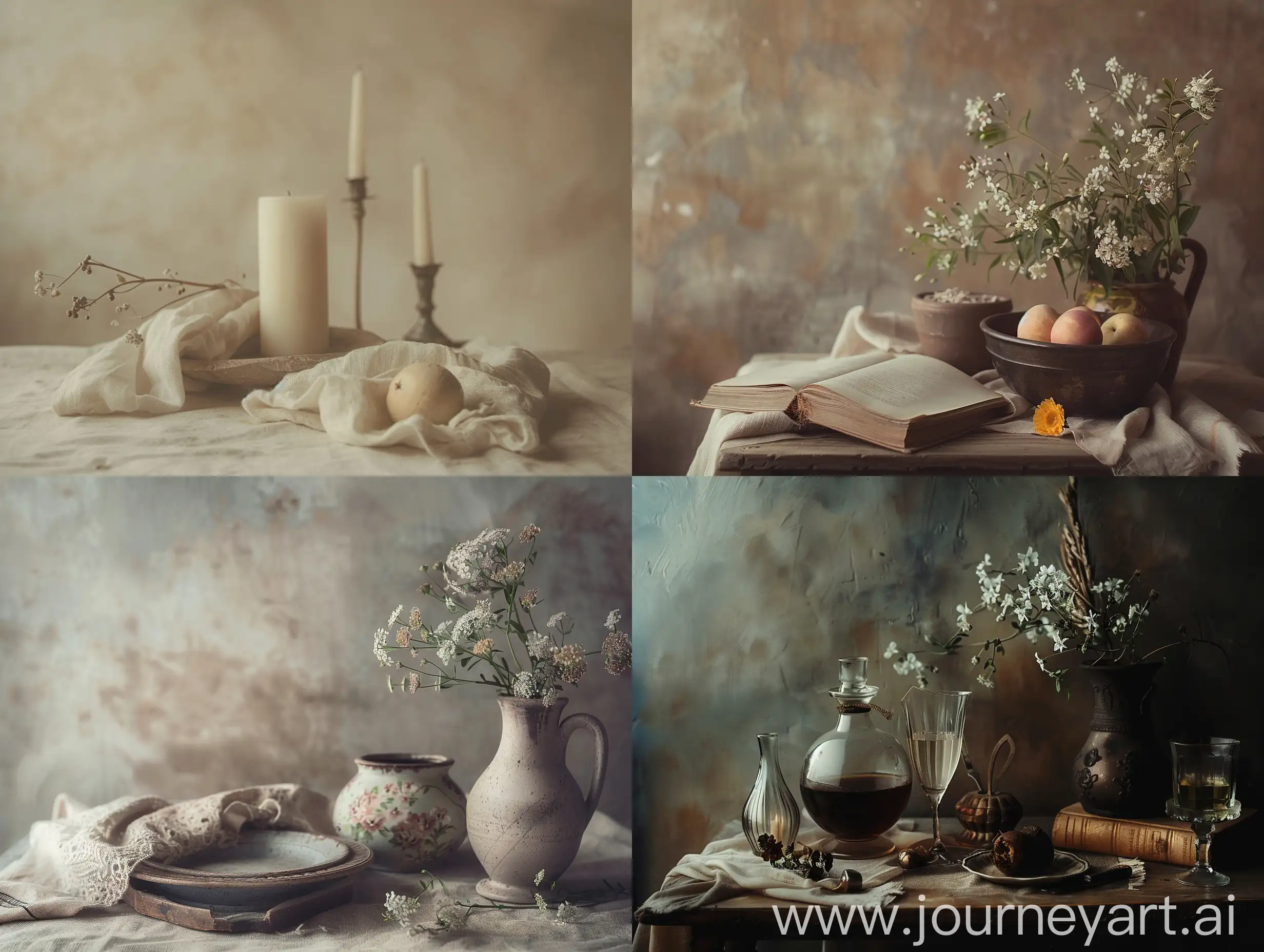 Calm-Still-Life-Vintage-Style-Studio-Photo-with-Muted-Neutral-Colors-and-Cinematic-Light