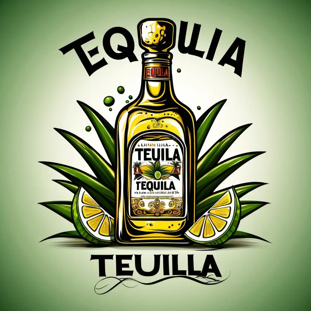 Vibrant Tequila TShirt Design for Effortless Style