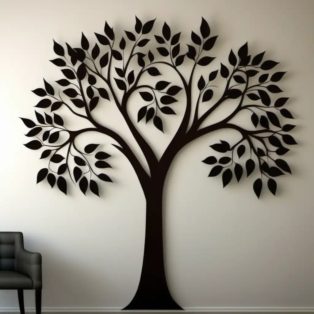 NatureInspired Tree with Leaves Wall Art