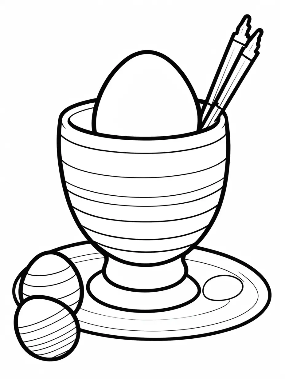 Egg Dyeing Coloring Page for Kids Fun and Easy Easter Activity