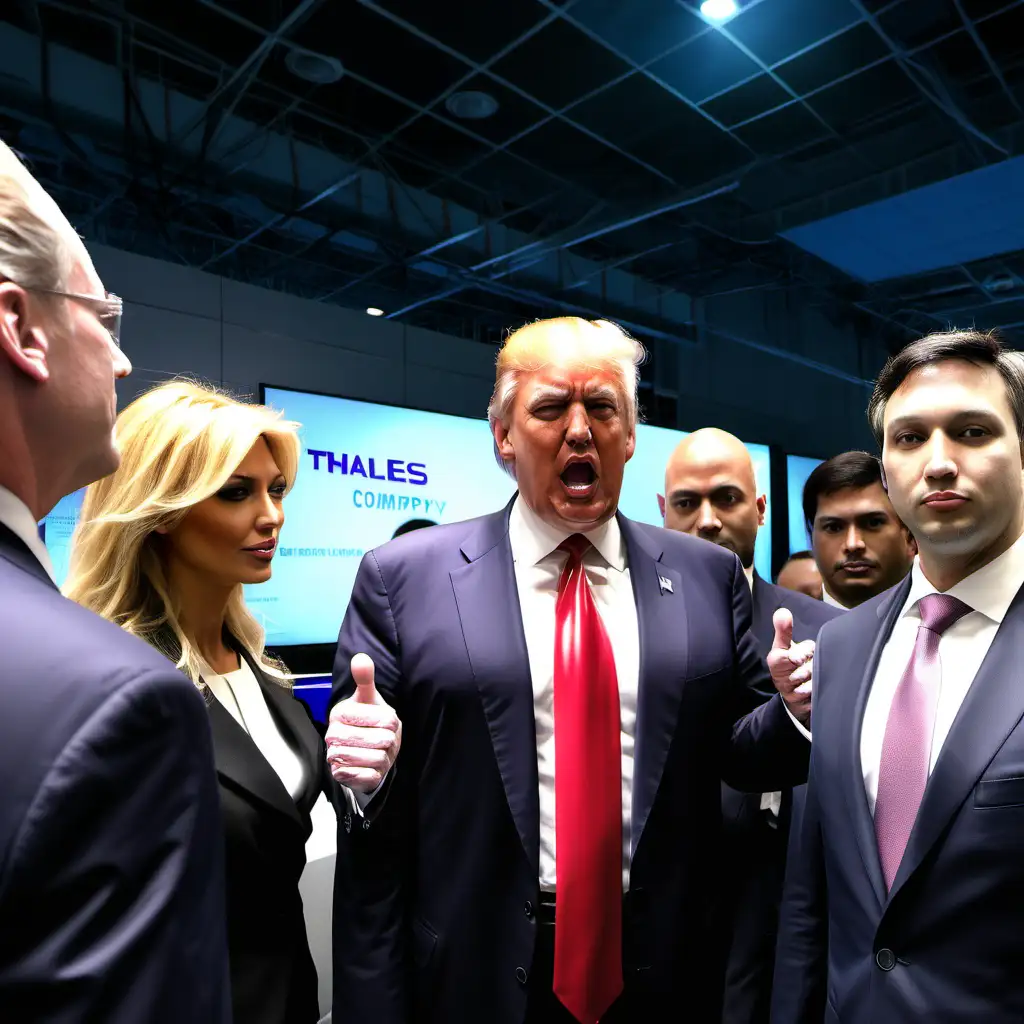 Donald Trump at Thales company