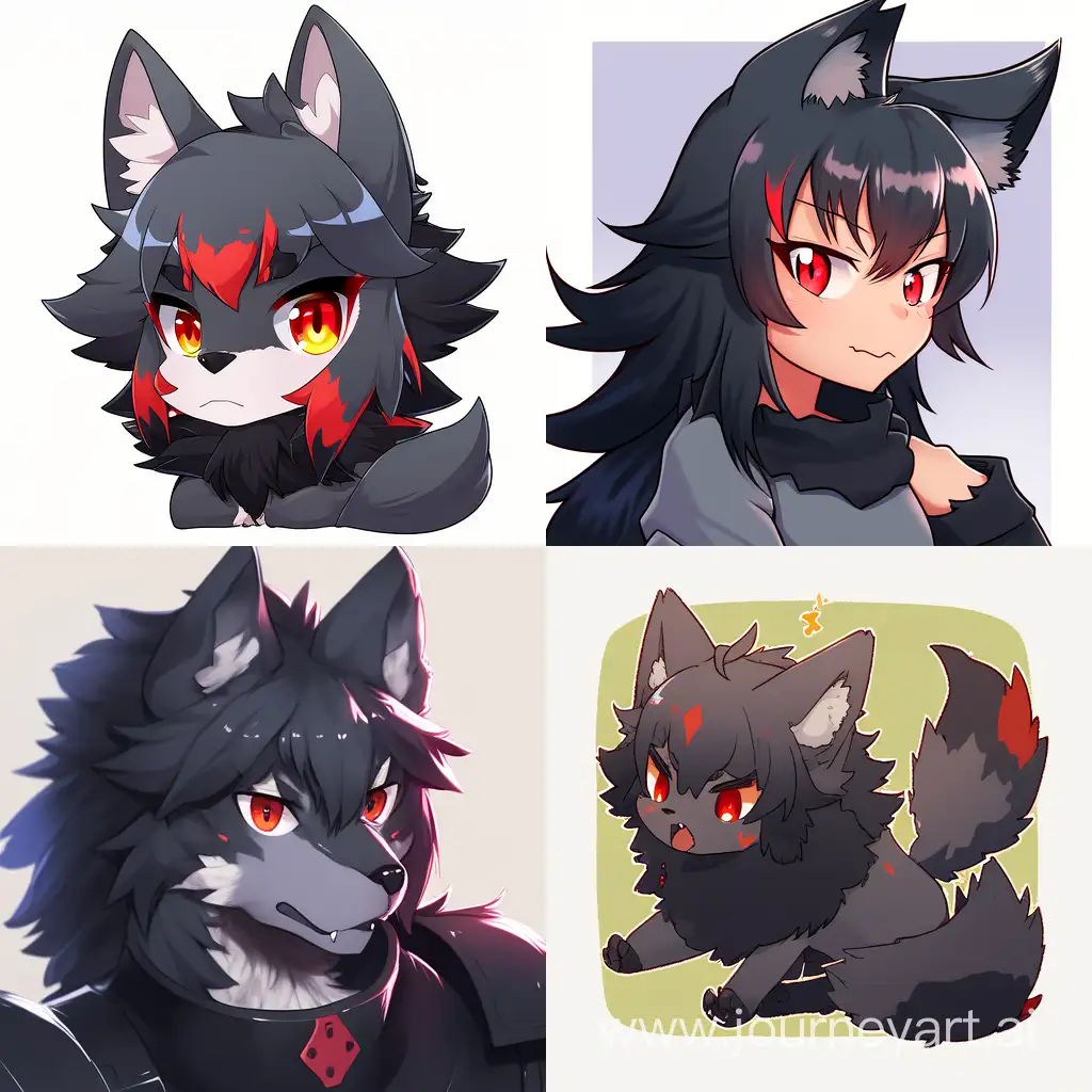 Adorable-Black-Wolf-Furry-with-Striking-Red-Eyes