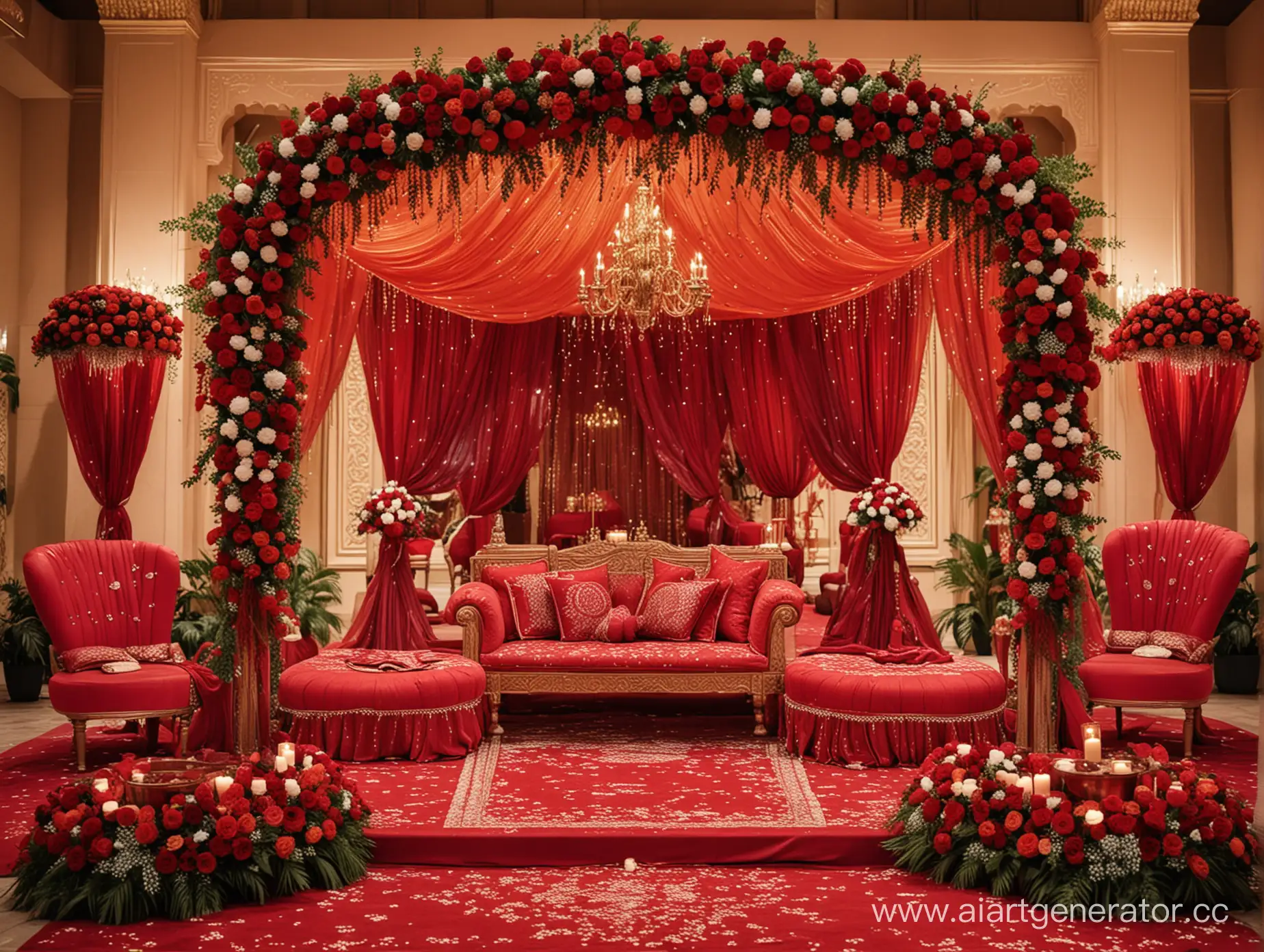 Vibrant-Indian-Wedding-Decoration-in-Radiant-Red-Tones