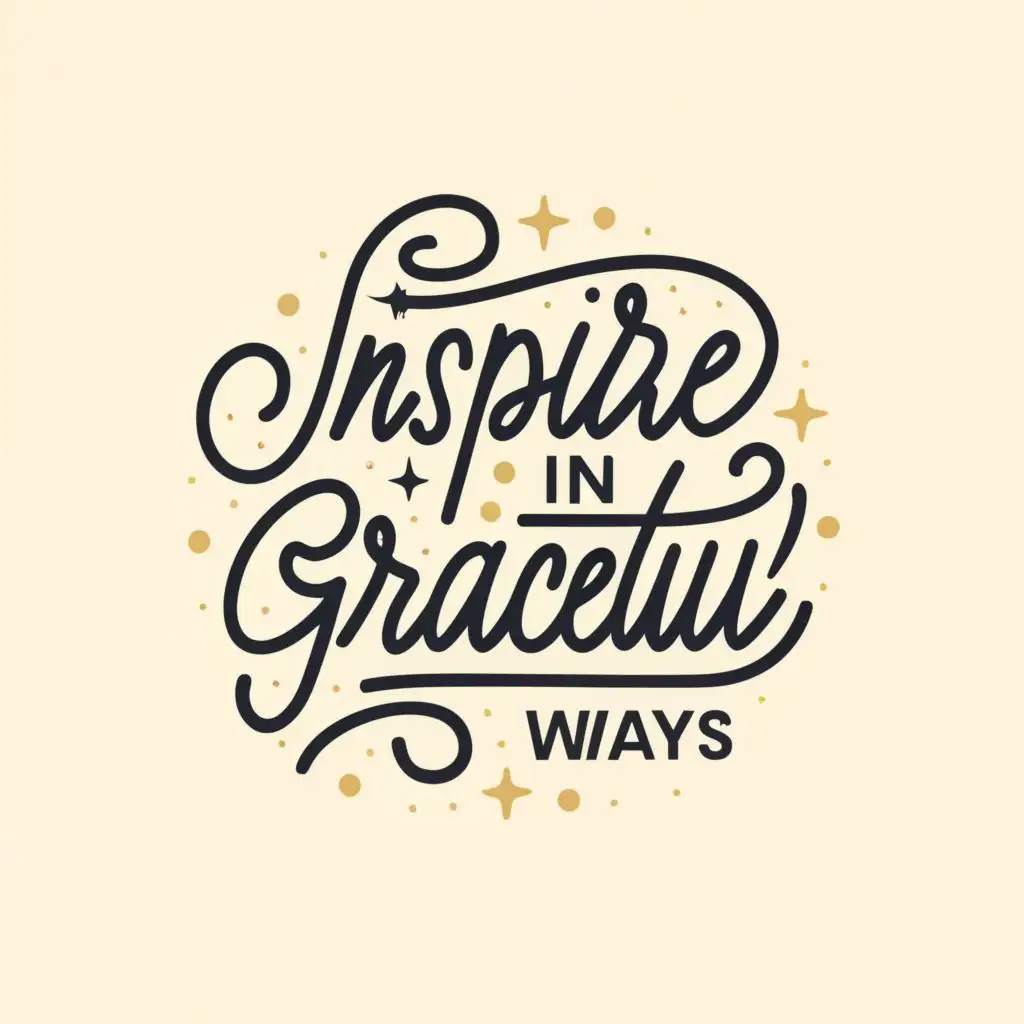 logo, with the text "inspire in graceful ways", typography, be used in Religious industry