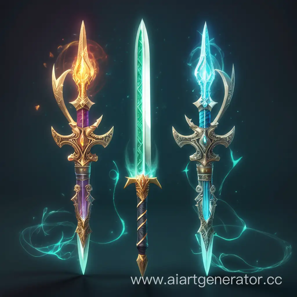 Magical-Pulsating-Energy-Daggers-Mystic-Blades-Illuminated-in-Radiant-Light