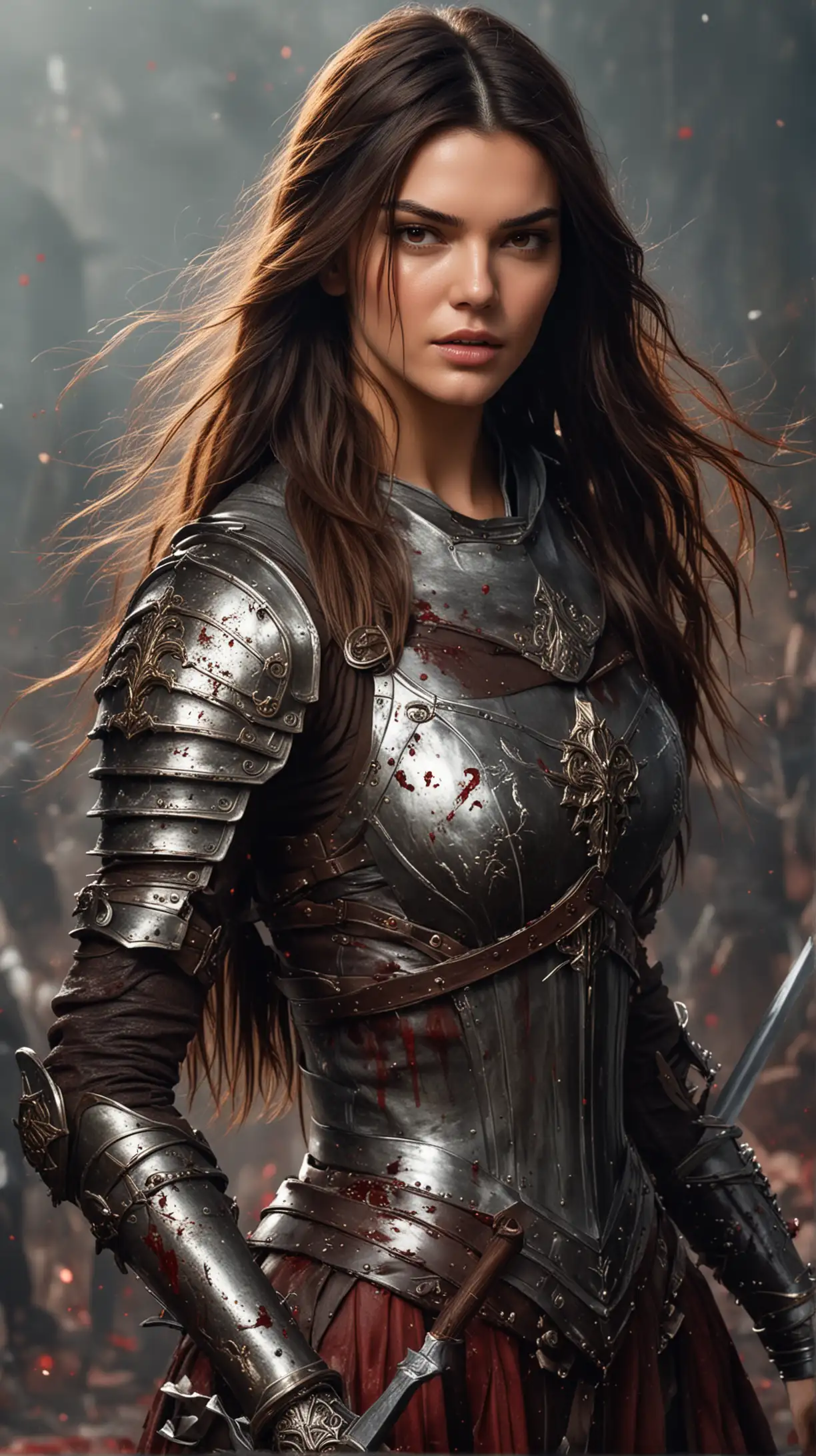 Kendall Jenner Inspired Fantasy Knight in Epic Battle Pose