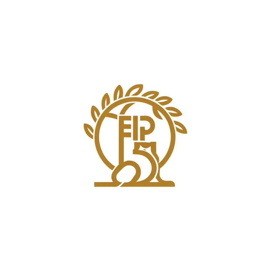 a logo design,with the text "FP", main symbol:Persian cat, tree, emblem,Minimalistic,clear background